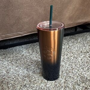 Starbucks copper and green Accent Tumbler